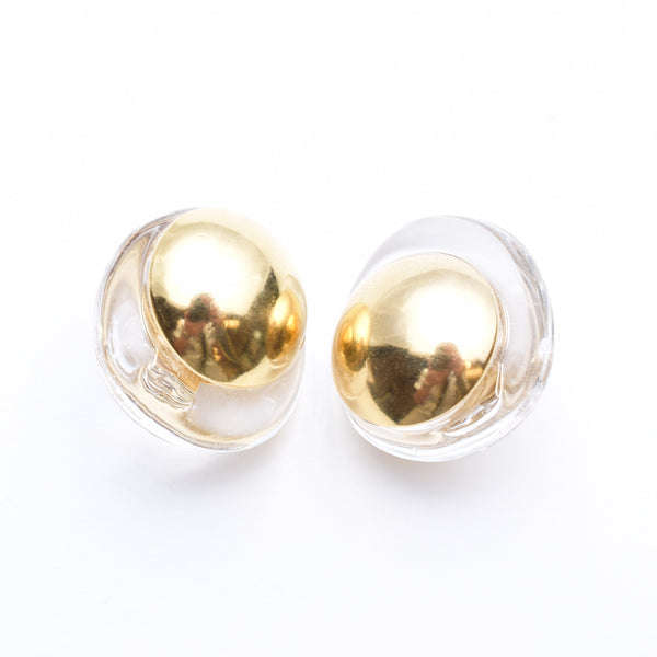 DOME CLEAR EARRING/PIERCE