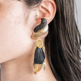 FEATHER EARRING/PIERCE