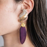 FEATHER EARRING/PIERCE