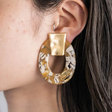 ORVAL PATTERN EARRING/PIERCE