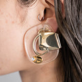 FOOP CLEAR EARRING