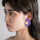 FLOWER PEARL EARRING/PIERCE