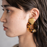 LEOPARD HEART EARRING/PIERCE