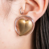 SINGLE HEART EARRING/PIERCE