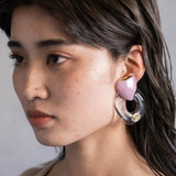 HEART CLEAR EARRING/PIERCE