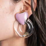 HEART CLEAR EARRING/PIERCE