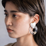 HEART CLEAR EARRING/PIERCE