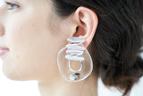 ZIGZAG CLEAR EARRING/PIERCE