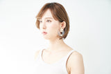 ZIGZAG CLEAR EARRING/PIERCE