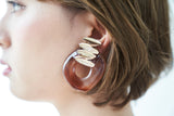 ZIGZAG CLEAR EARRING/PIERCE