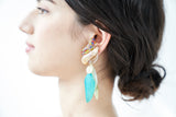 FEATHER EARRING/PIERCE