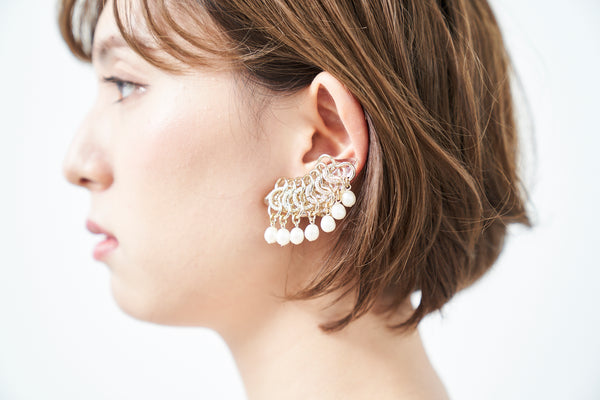 FRINGE PEARL EARRING