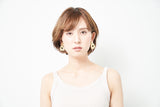 CLEAR FOSSIL EARRING/PIERCE